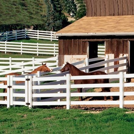 White PVC Fence Rails