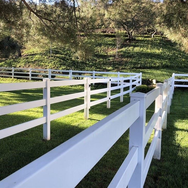 White PVC Fence Rails